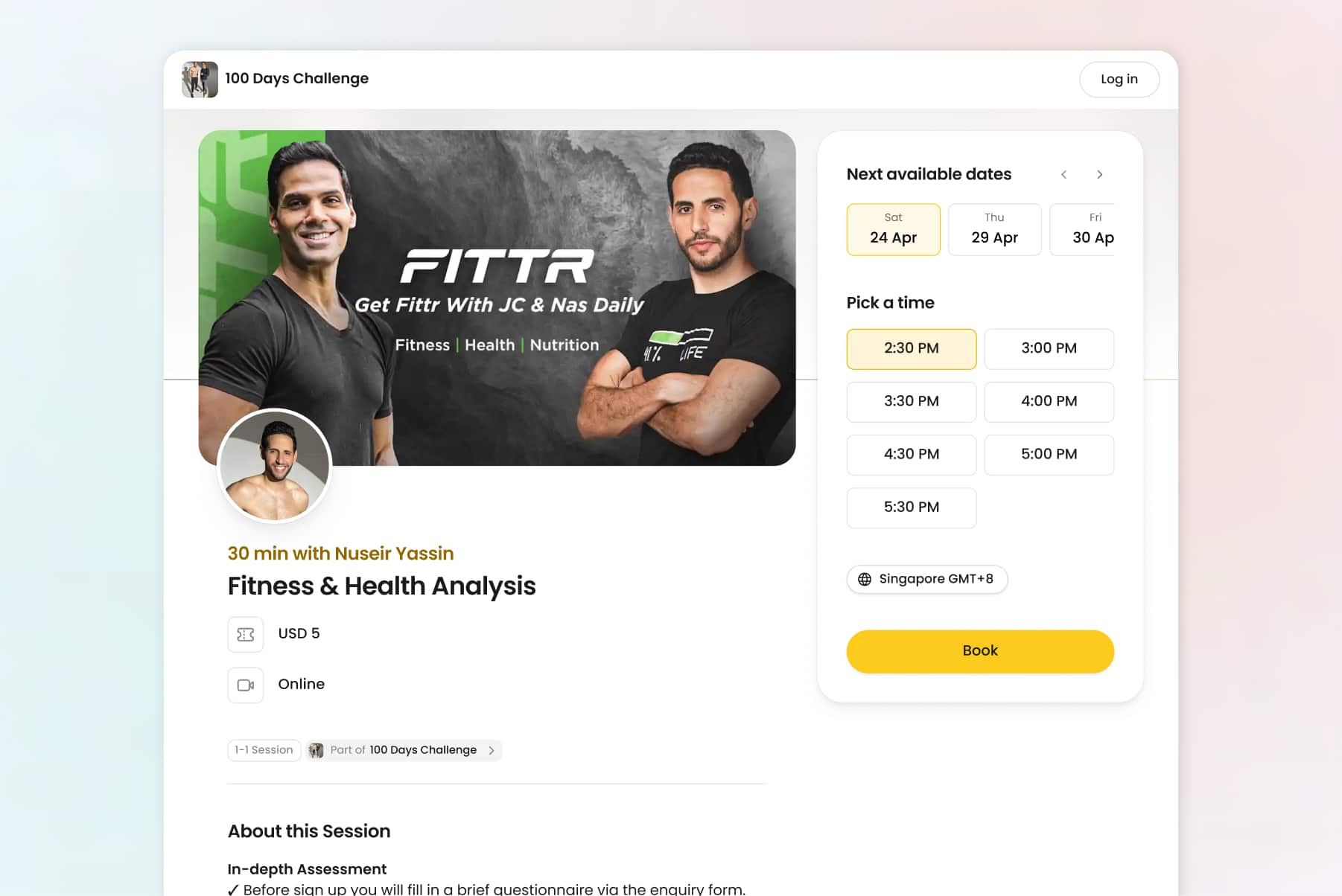 nas.com one on one coaching page