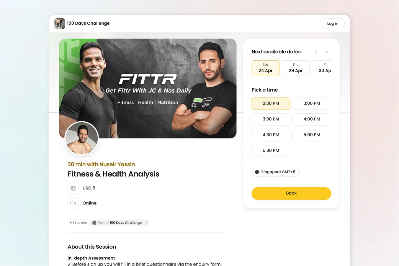 online coaching platform landing page