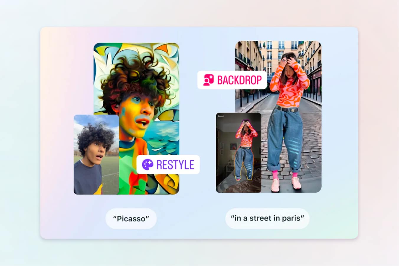 image editing sample on meta apps using ai