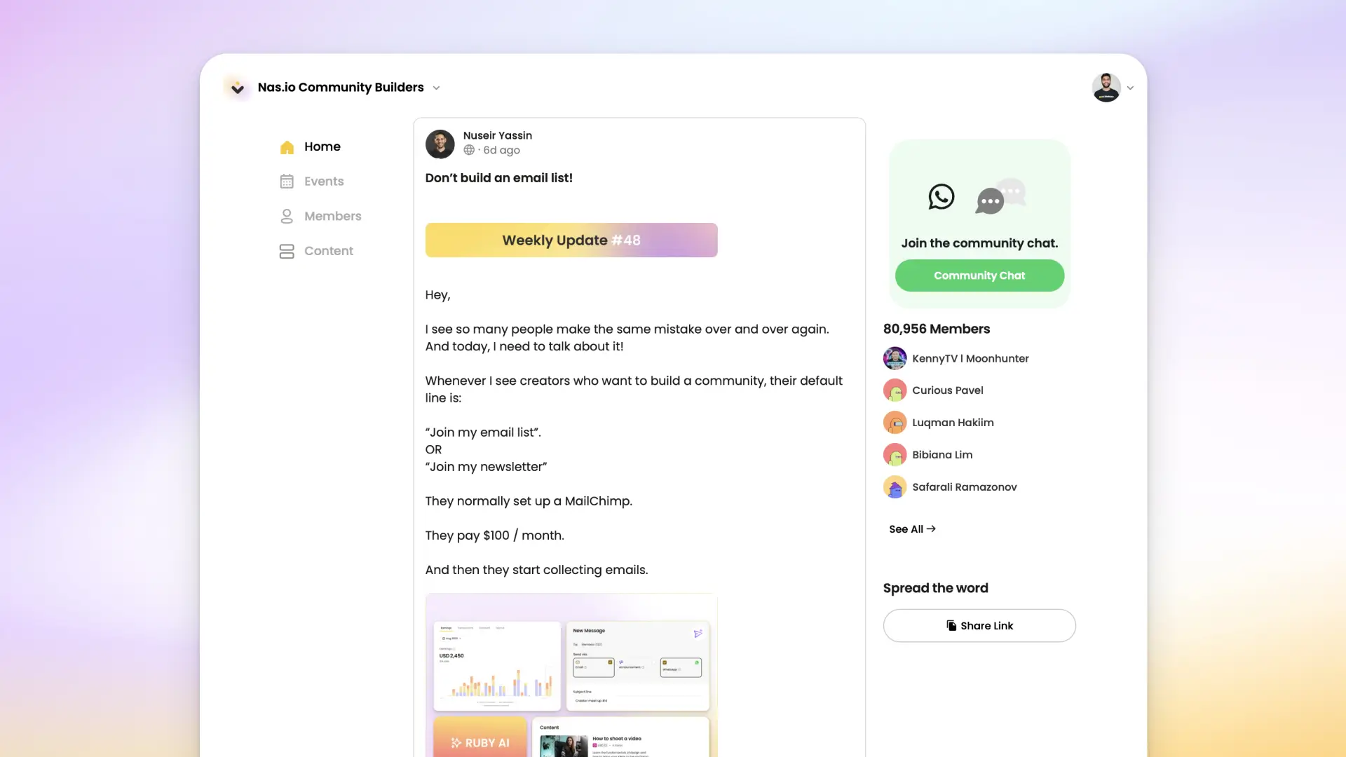 Content Feed - Nas