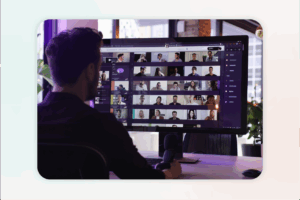 Person hosting virtual events