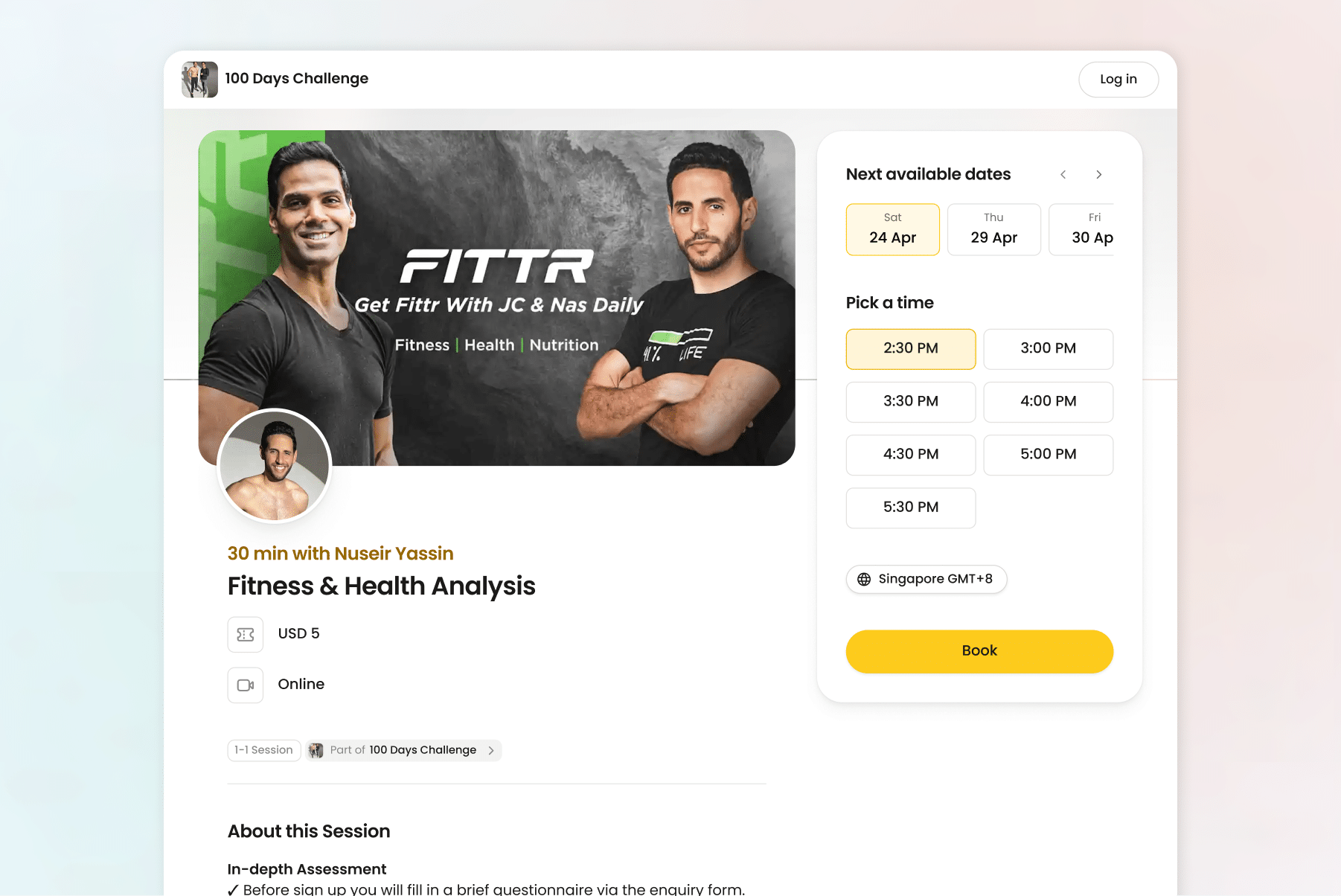 online community landing page