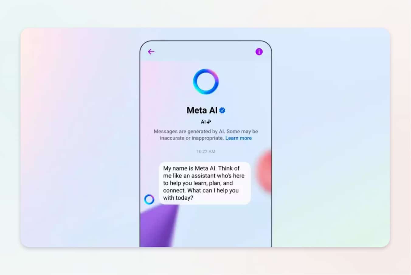 whatsapp meta ai update sample in chat