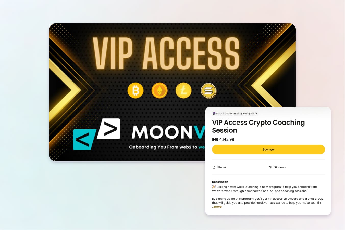 moonhunter online coaching community landing page