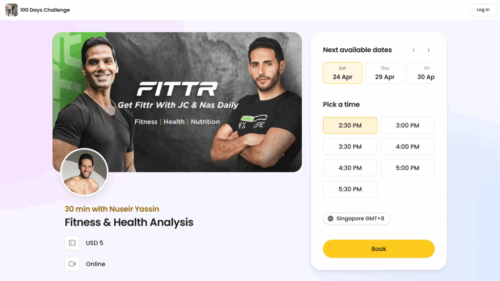 nas.com onboarding page online coaching