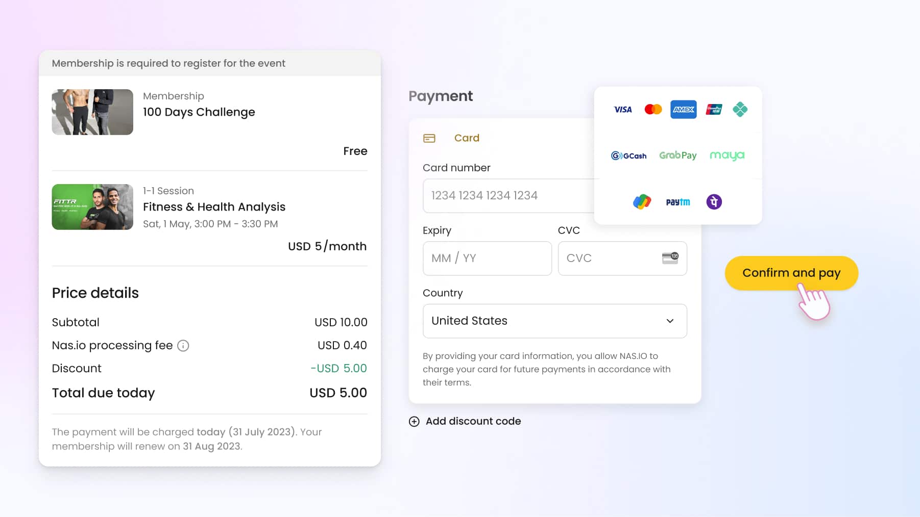payment methods for nas.com