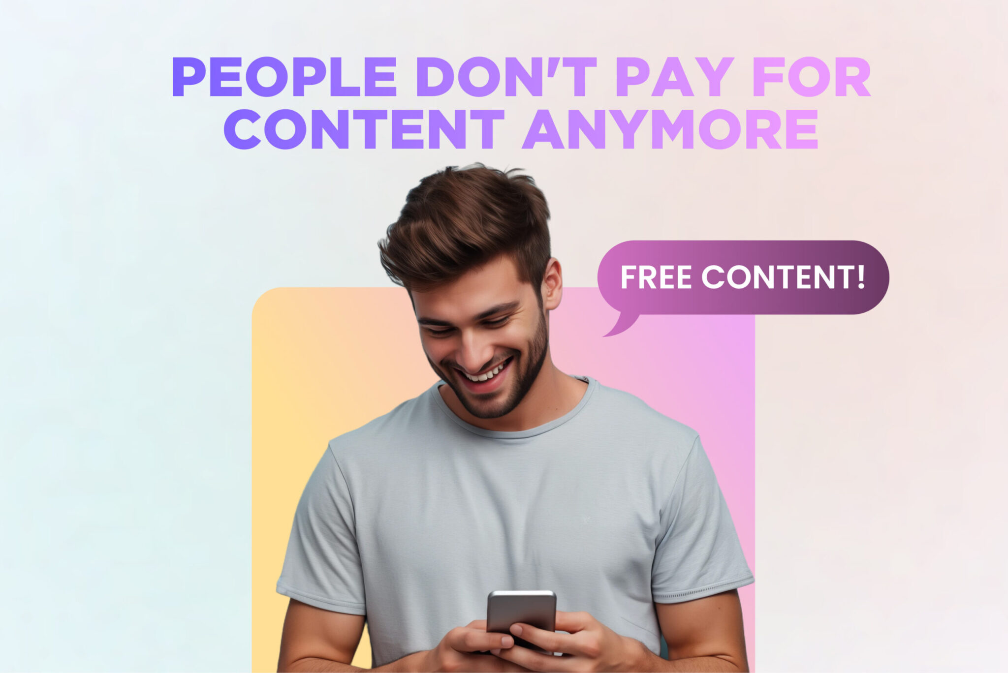 People don't pay for content anymore