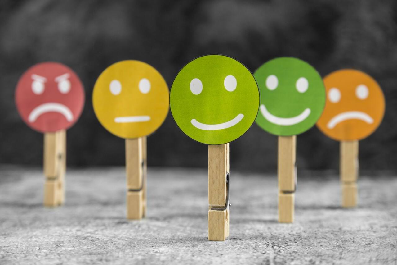 Emotions depicting customer feelings and sentiment analysis