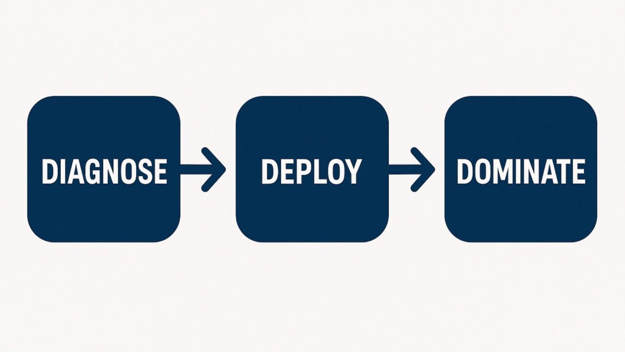 4_diagnose_deploy_dominate_infographic_flow