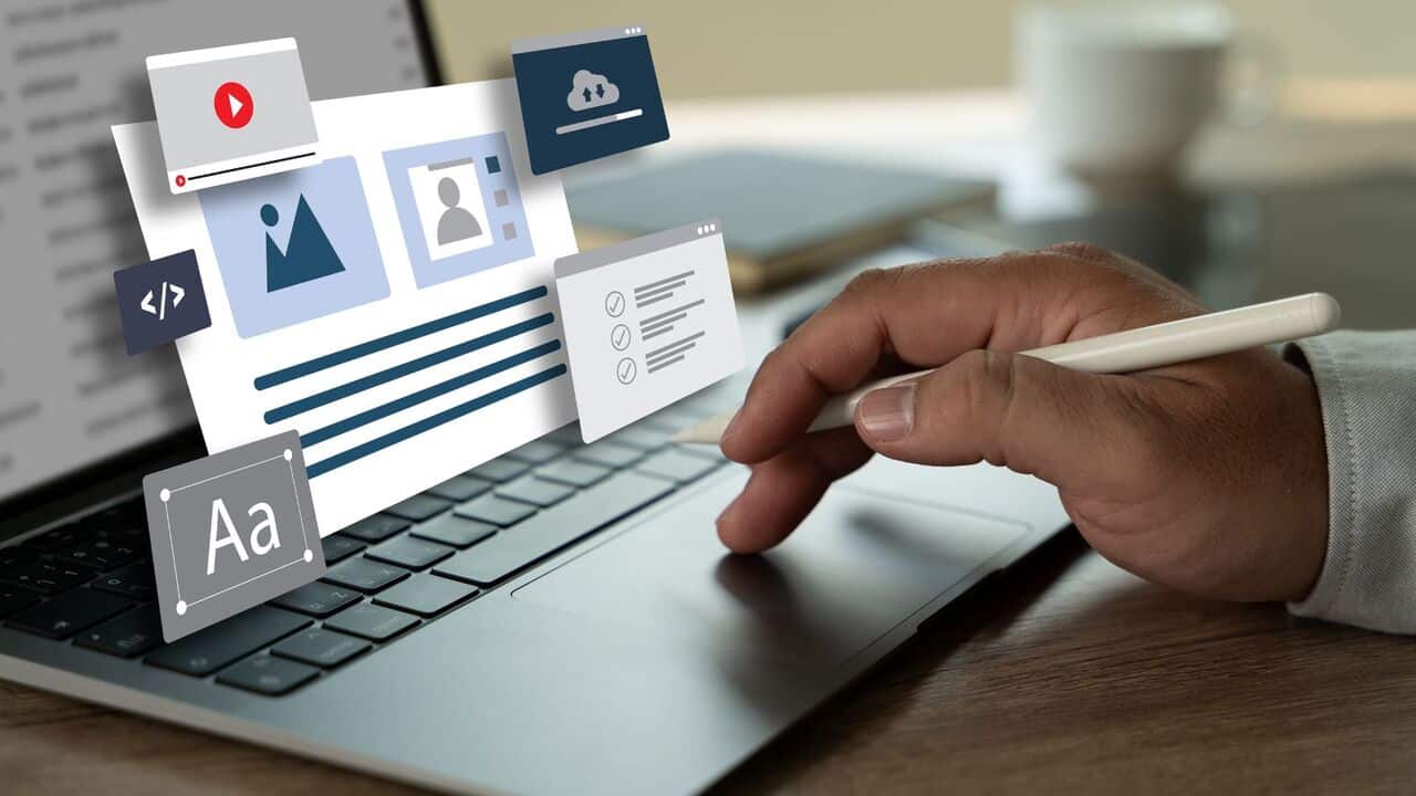 Person editing landing page