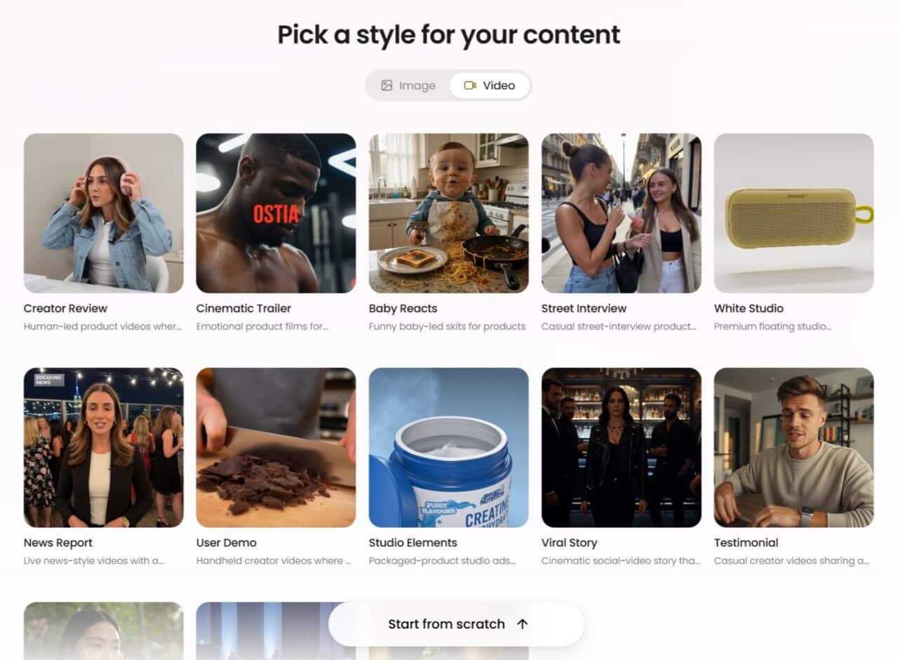 Creating marketing videos with AI on Nas.com
