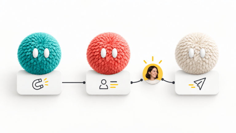 Teal, coral and cream feathered Nas agents connecting lead capture, qualification and human-approved sales handoff workflows.